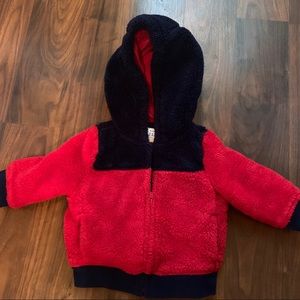 Gap fleece zip up hoodie jacket